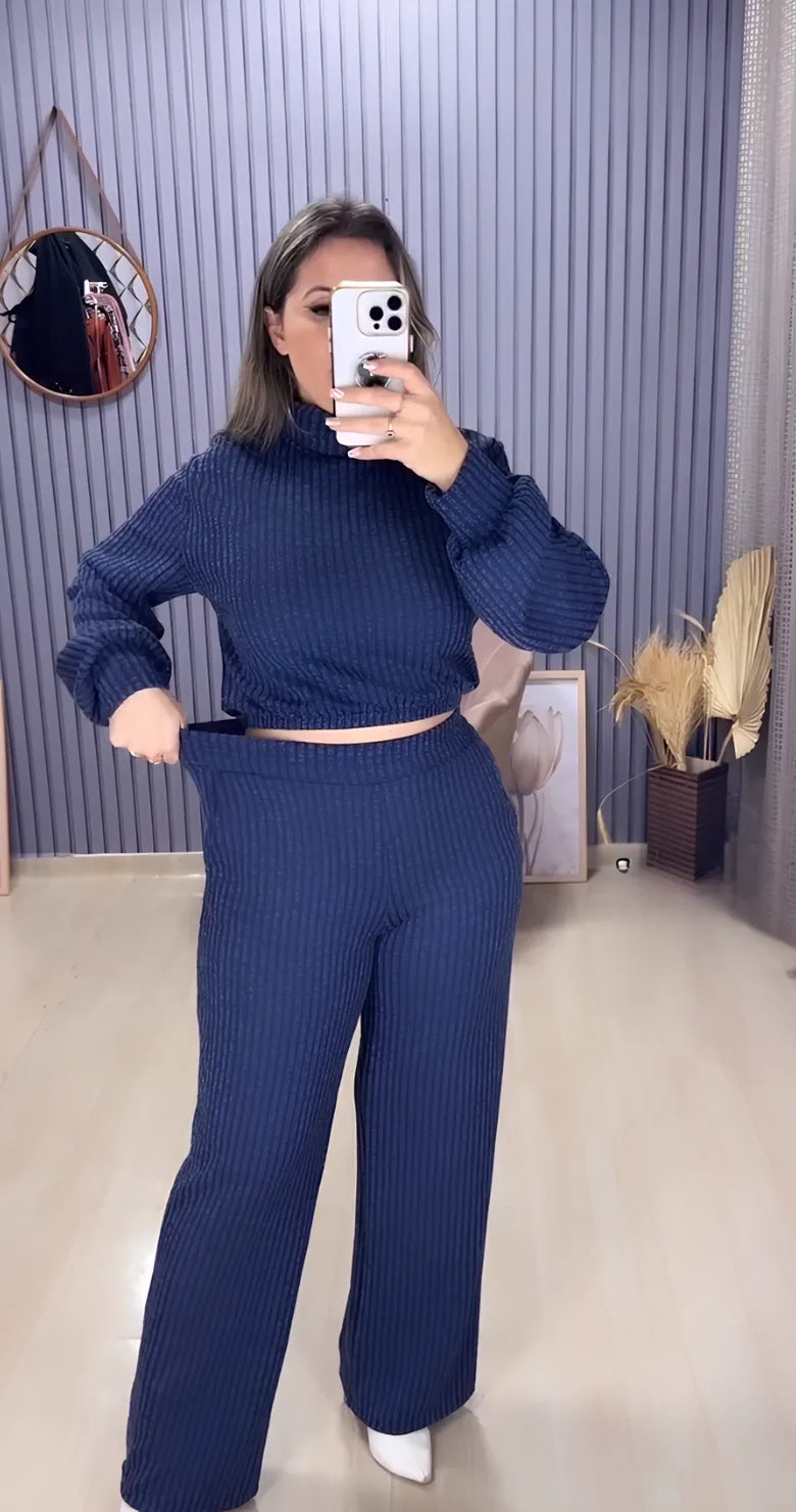 Conjunto Tricot Canelado